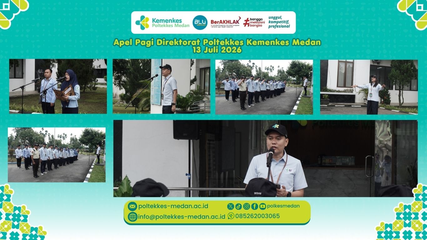 Apel pagi Poltekkes Kemenkes Medan Senin, 13 Juli 2026